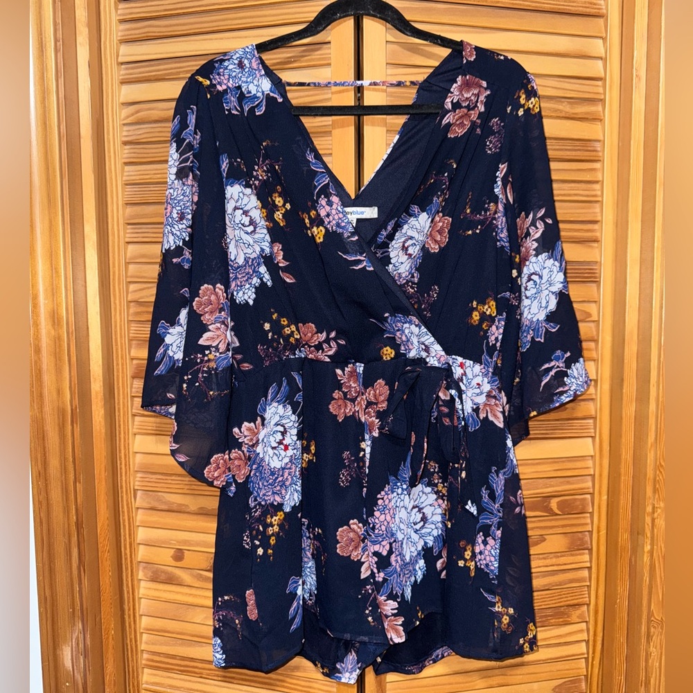 Bailey Blue Floral Romper